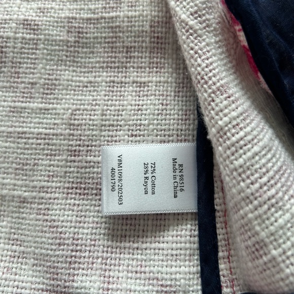 NEW Coldwater Creek 18w cotton/rayon linen look Jacket in rose pattern. - Picture 4 of 6